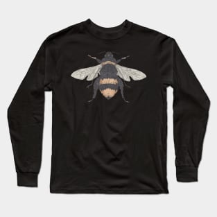 Bee, Honey Bee on cream Long Sleeve T-Shirt